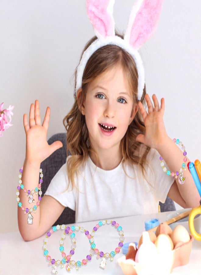 JZILU 3pcs Easter Bracelets For Girls, Bunny Bracelet Easter Basket Stuffers For Girls - Image 4